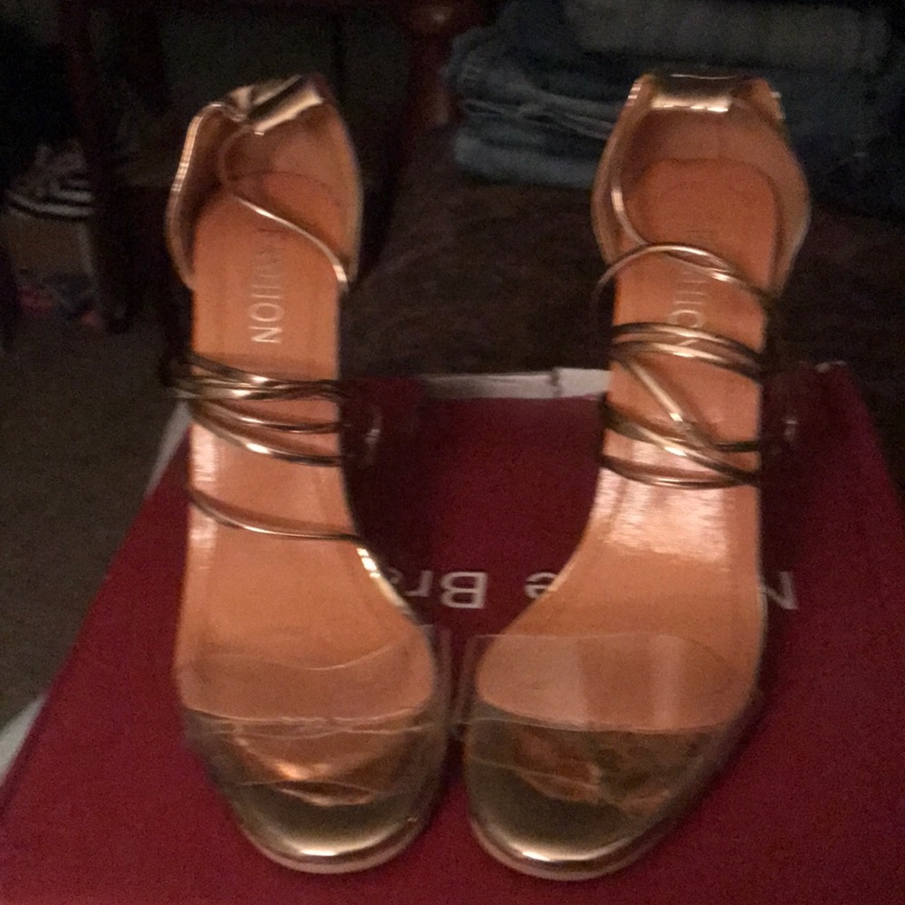 High heeled shoes